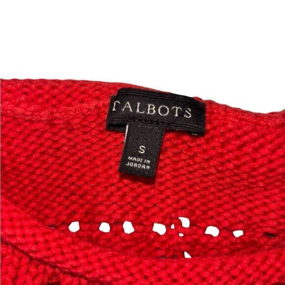 Talbots Pointelle Red Sweater Size Small - Picture 3 of 3
